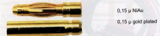 4,0 mm Goldkontakt Stecker 2 Buchse 2  Steckverbinder Germany