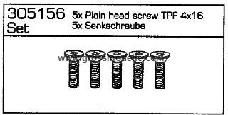 305156-32432 5 x Senkschraube