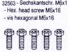 32563 Sechskantschraube 5 Stck in Verpackung