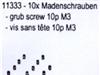 11333 Madenschrauben 5 x   M3x4