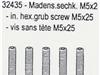 32435 Madenschraube  5 Stck in Verpackung