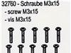 32760 Schraube M3x15 (10 Stck)