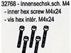 32768 Innensechskanntschraube M4x24 ( 5 Stck)