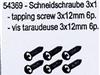 54369 Schneidschrauben 3x12 ( 6 Stck)